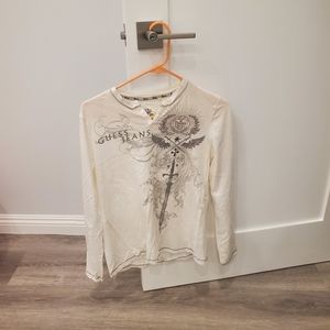 Men's creamish long sleeve top